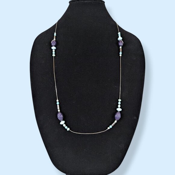 (2/$20) Charming Charlie Long Dainty Beaded Necklace - Picture 1 of 5